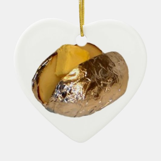 Gebleken aardappel keramisch ornament (Voorkant)