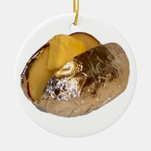 Gebleken aardappel keramisch ornament (Voorkant)