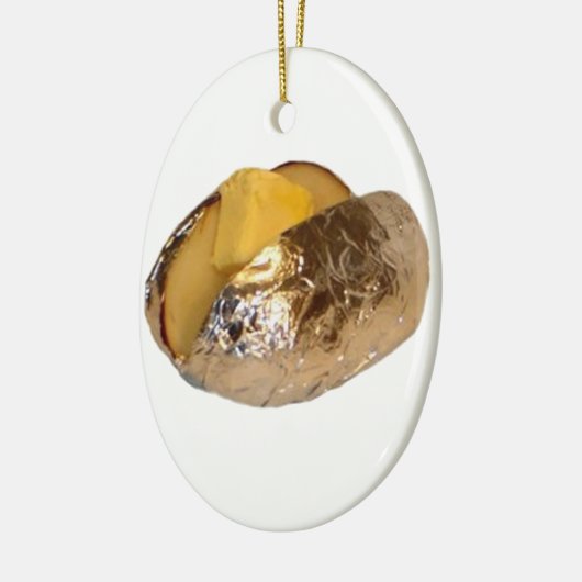 Gebleken aardappel keramisch ornament (Links)