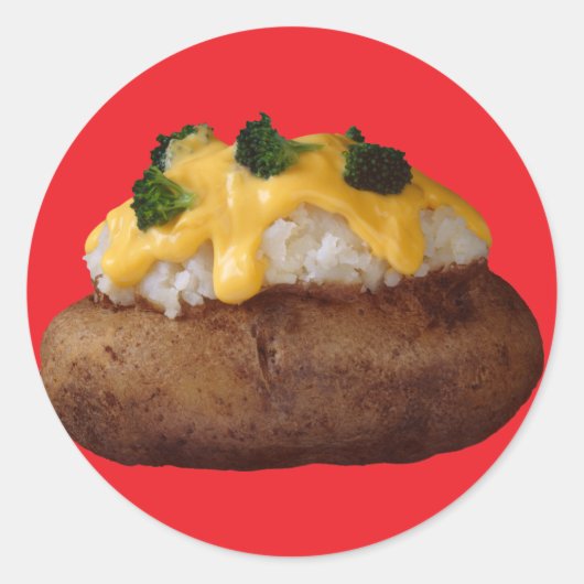 Gebleken aardappel ronde sticker (Voorkant)