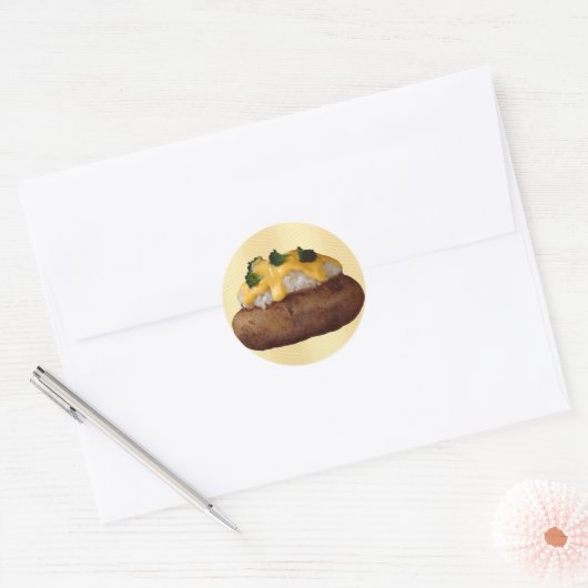 Gebleken aardappel ronde sticker (Envelop)