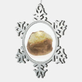 Gebleken aardappel tin sneeuwvlok ornament (Rechts)
