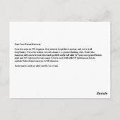 Gebleken Banaan Recipe Briefkaart (Achterkant)