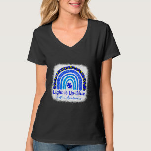 Gebleken bewustzijn bij autisme licht op blauwe re t-shirt