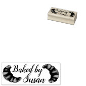 Gebleken door gepersonaliseerde Franse croissant P Rubberstempel (Gestempeld)