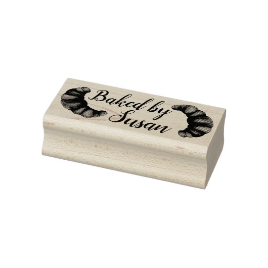 Gebleken door gepersonaliseerde Franse croissant P Rubberstempel (Stempel)