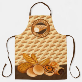 Gebleken Goodies Pastry Bread Baker's Logo Croissa Schort
