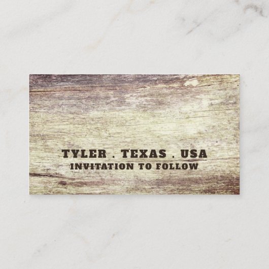 Gebleken houtaffect, sparen de Datum Informatiekaartje (Achterkant)