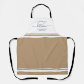 Gebleken in Tan French Stripe Schort (Voorkant)