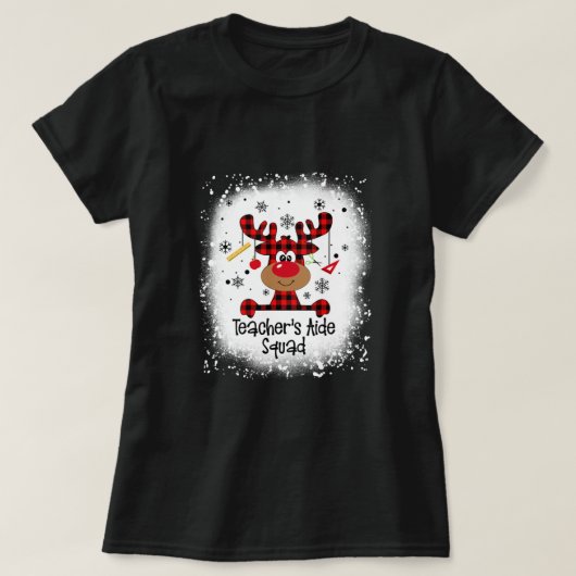 Gebleken is dat leraar's aide Squad Reindeer Funny T-shirt (Design voorkant)