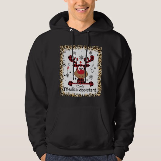 Gebleken kerstmis met medisch assistent leven hoodie (Voorkant)