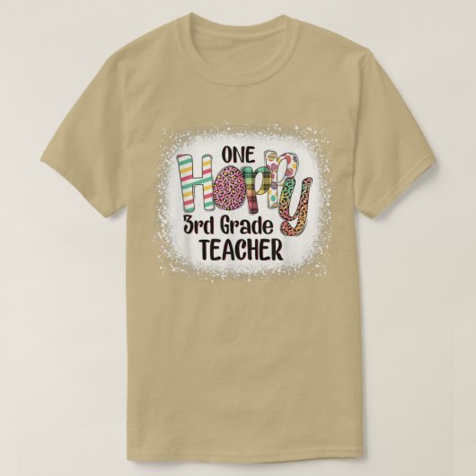 Gebleken met één hoppy 3e-docer Leopard Easte T-shirt (Design voorkant)