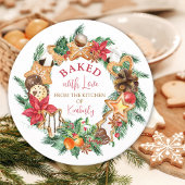 Gebleken met liefde Gingerbrood met kerstmis Bedankjes Labels