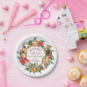 Gebleken met liefde Gingerbrood met kerstmis Papieren Bordje (Feest)