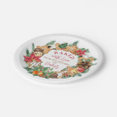 Gebleken met liefde Gingerbrood met kerstmis Papieren Bordje (Gekanteld)