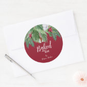 Gebleken met liefde | Kerstbakken Ronde Sticker (Envelop)