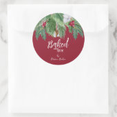 Gebleken met liefde | Kerstbakken Ronde Sticker (Tas)
