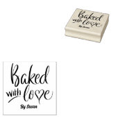 Gebleken met liefdespenseelkalligrafie rubberstempel (Gestempeld)