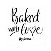 Gebleken met liefdespenseelkalligrafie rubberstempel (Afrduk)