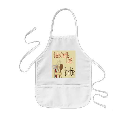 Gebleken met Love Apron Kinder Schort (Voorkant)