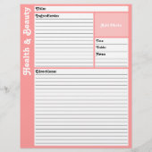 Gebleken recept Pagina's (roze) (Achterkant)