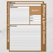 Gebleken rechtop Pagina's (bruin) (Voorkant / Achterkant)