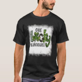 Gebleken St Patricks Day Leopard One Lucky Audiolo T-shirt (Voorkant)