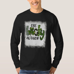 Gebleken St Patricks Day Leopard One Lucky Author T-shirt