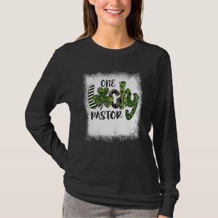 Gebleken St Patricks Day Leopard One Lucky Pastor T-shirt