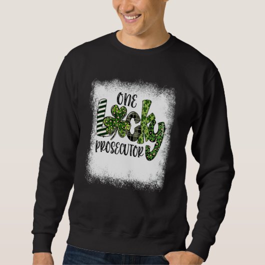 Gebleken St Patricks Day Leopard One Lucky Prosecu Trui (Voorkant)