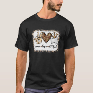 Gebleken tandheelkundige Tooth Peace Dental Dentis T-shirt