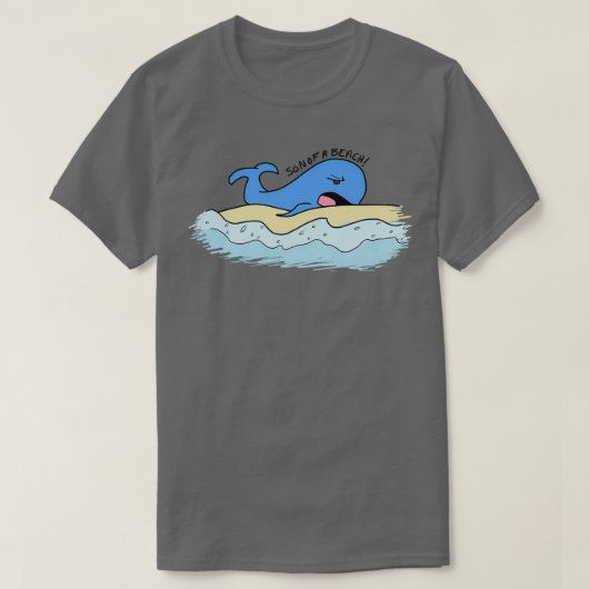 Gebleken walvis t-shirt (Design voorkant)