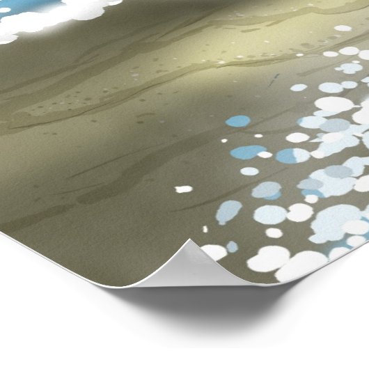 Gebleken walvisafdrukken poster (Hoek)