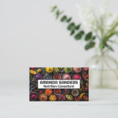 Geblende smoothies en fruit visitekaartje (Staand voorkant)
