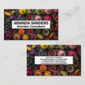 Geblende smoothies en fruit visitekaartje (Voorkant / Achterkant)