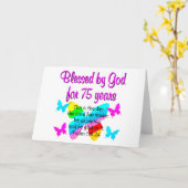 GEBLESSEERD BUTTERFLY 75E BIRTHDAY-ONTWERP KAART (Gele Bloem)