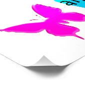 GEBLESSEERD BUTTERFLY 75E BIRTHDAY-ONTWERP PERFECT POSTER (Hoek)