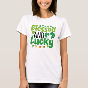 Geblesseerd en Gelukkig St. Patrick's Day-ontwerp- T-shirt