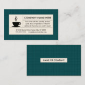 geblikte koffie visitekaartje (Voorkant / Achterkant)