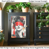 Geblinddoekte Vrouw Abstracte Kunst DM7L Decoupage Tissuepapier