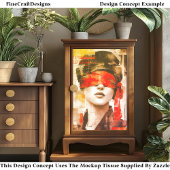 Geblinddoekte Vrouw Abstracte Kunst DM7RF Decoupag Tissuepapier