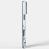 Geblindeerde Blauwe Aquarel Wilde Bloementuin Case-Mate iPhone Case (Achterkant / Rechts)