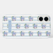 Geblindeerde blauwe en roze hortensia's Case-Mate iPhone case (Achterkant (horizontaal))