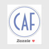 Geblindeerde blauwe en witte Kiss Cut Sticker (Vel)