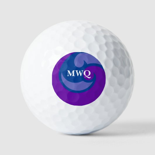 Geblindeerde Blue Wave Golfbal Golfballen (Voorkant)