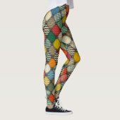 geblindeerde patches retro leggings (Rechts)