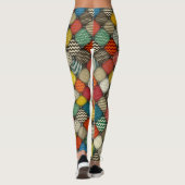 geblindeerde patches retro leggings (Achterkant)