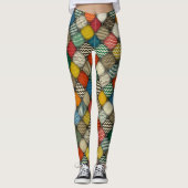 geblindeerde patches retro leggings (Voorkant)