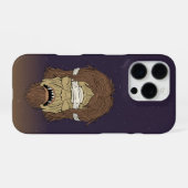 Geblindeerde polyfeus iPhone hoesje (Achterkant horizontaal)