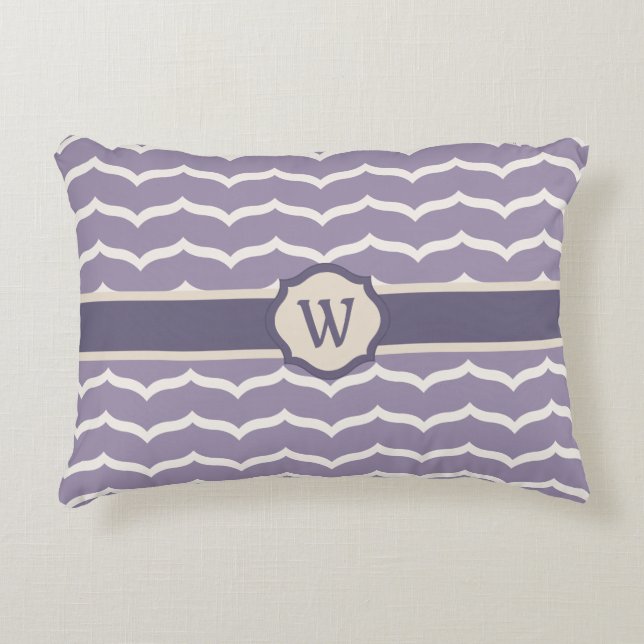 Gebloeide zigzag accent kussen (Voorkant)